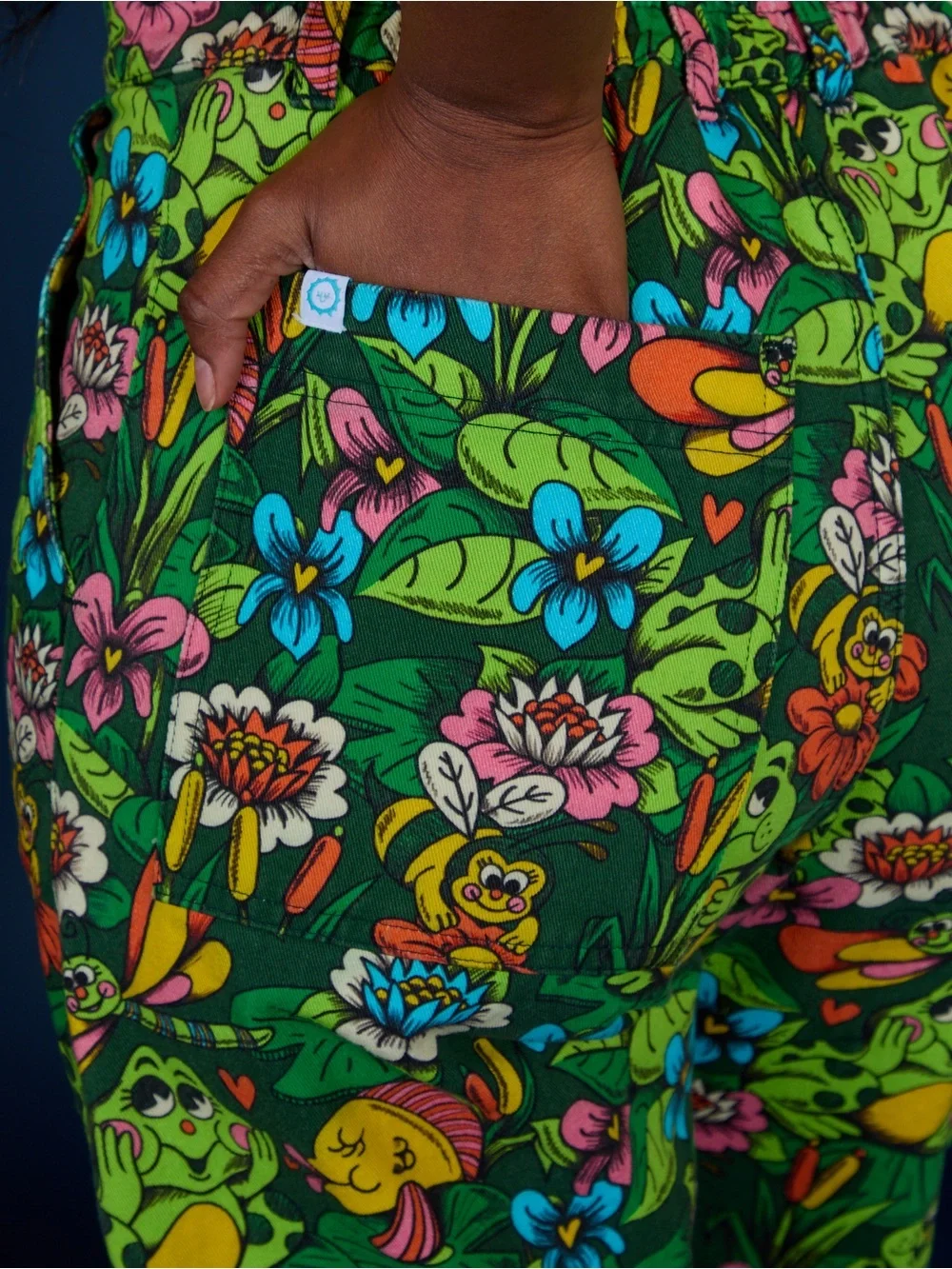 NWOT! Big Bud Press WORK PANTS in POND PARTY Print - Picture 8 of 12
